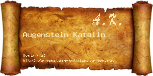 Augenstein Katalin névjegykártya